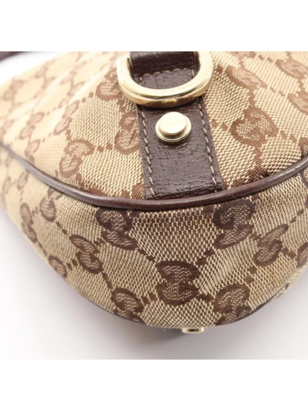 Gucci Shoulder Bag Abbey GG Canvas Beige Brown